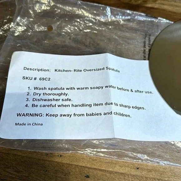 NWT Kitchen Rite Oversize Spatula Kitchen Accessories Tool Stainless Blk Handle - Picture 4 of 5